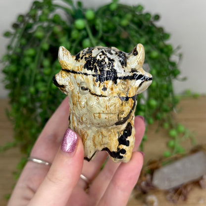 Picture Stone Jasper Highland Cow (U949)