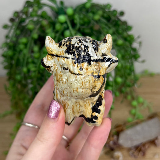 Picture Stone Jasper Highland Cow (U949)
