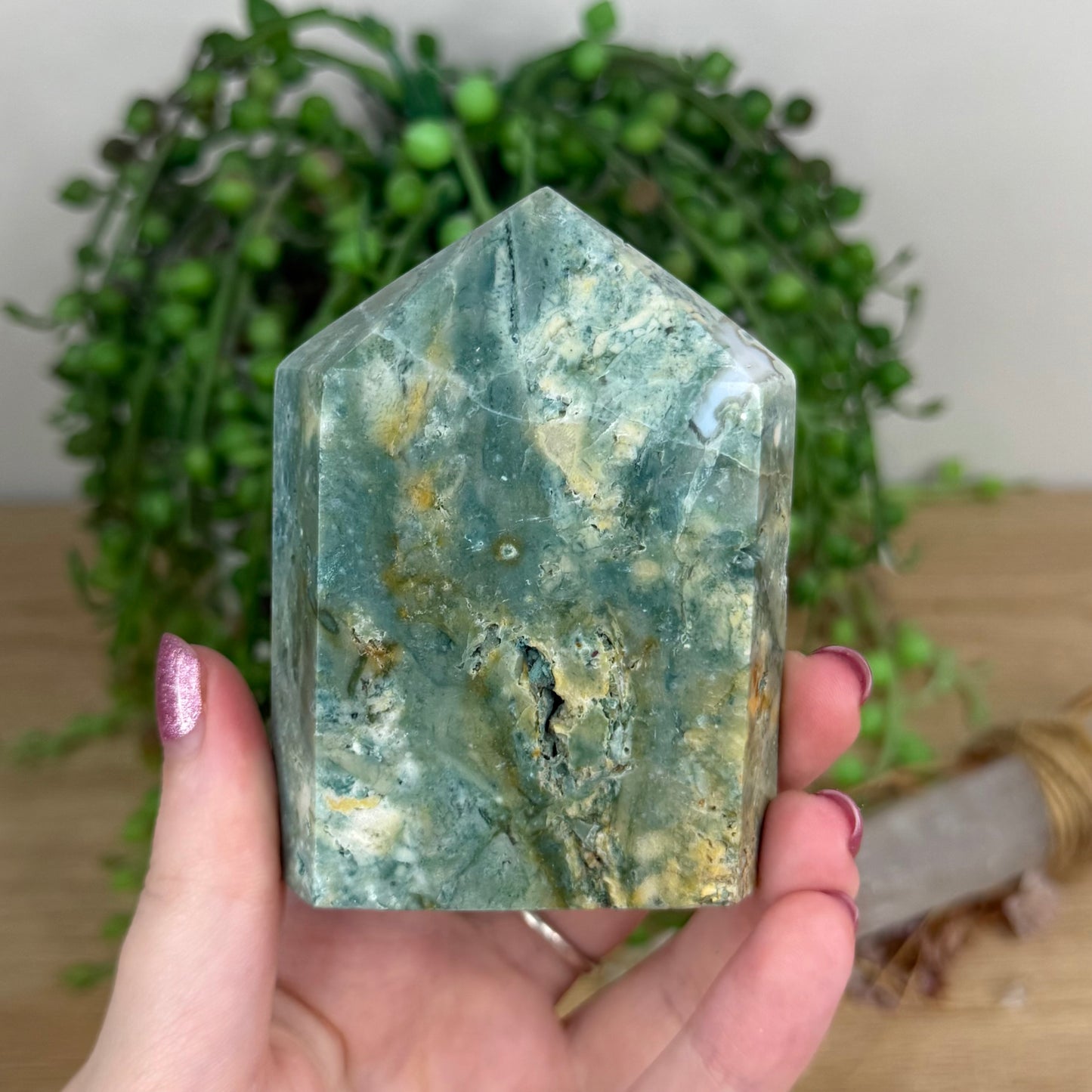 Green Jasper Domino Point (U896)