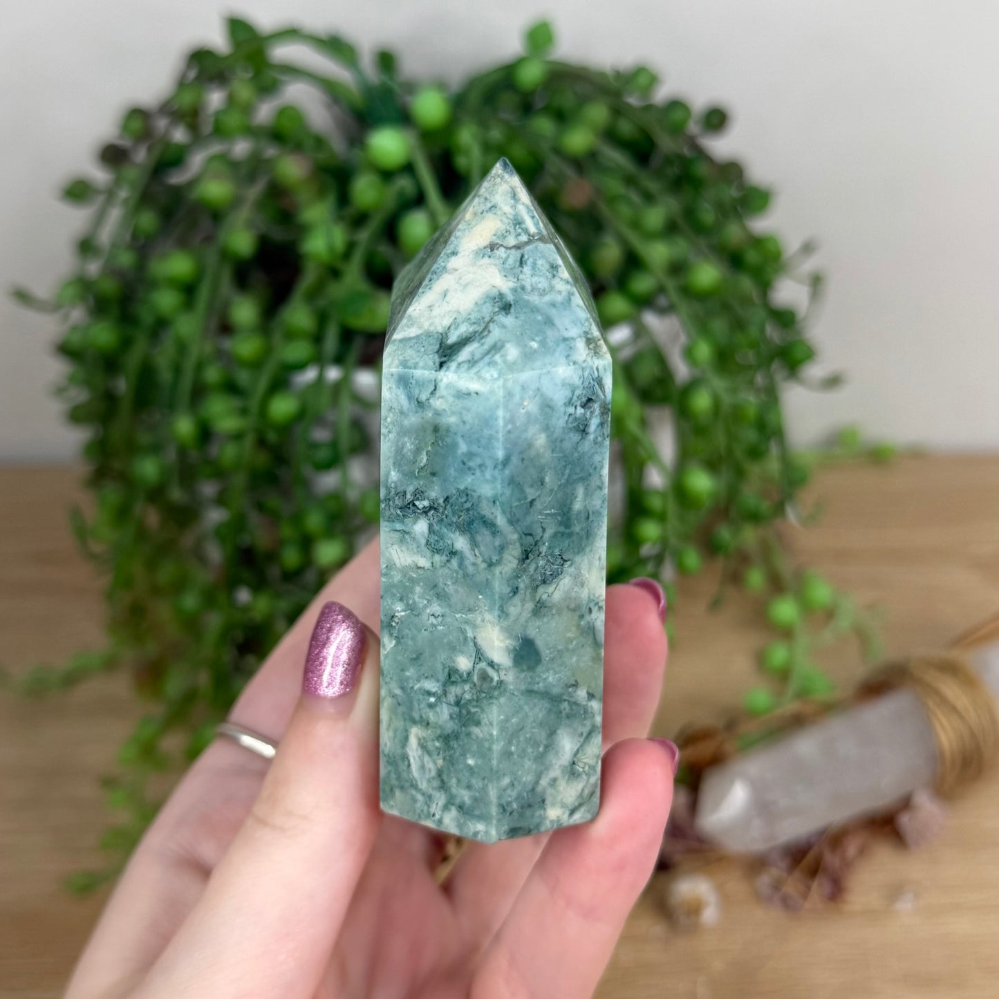 Green Jasper Domino Point (U899)