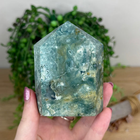 Green Jasper Domino Point (U898)