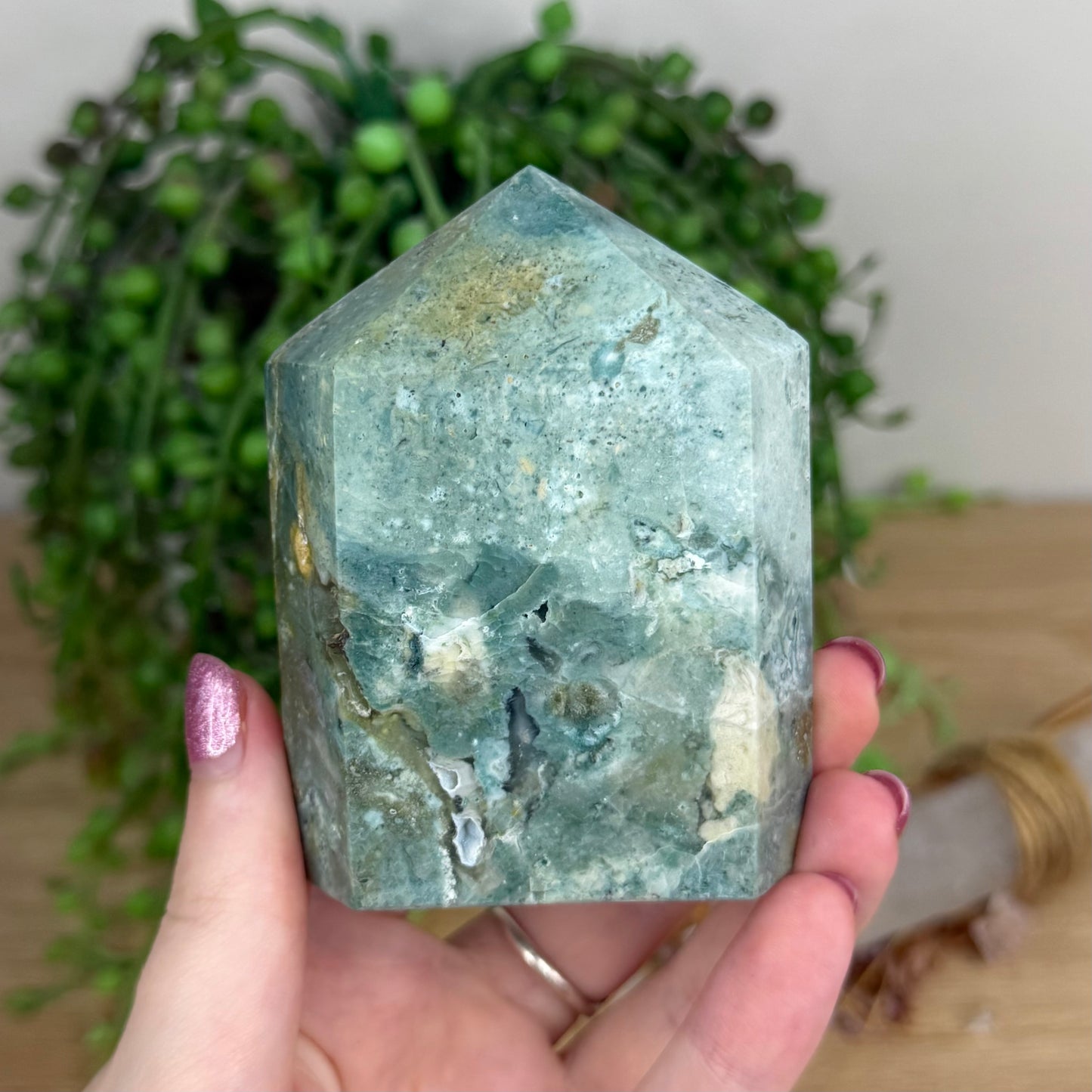 Green Jasper Domino Point (U898)