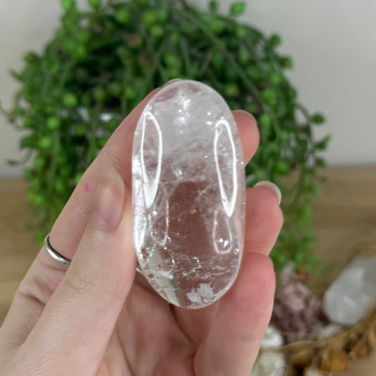 Clear Quartz Palm Stone (Q859)