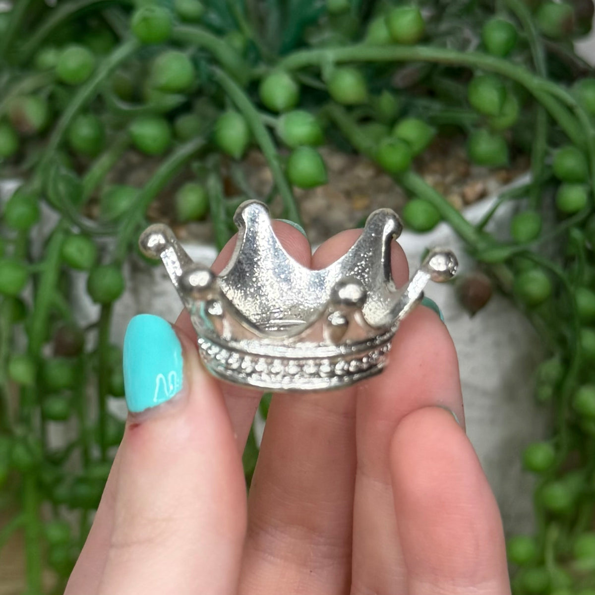 Large Silver Crown Sphere Stands