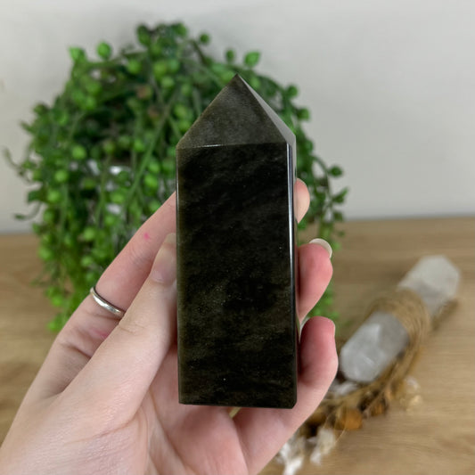 Golden Sheen Obsidian Point (Q781)