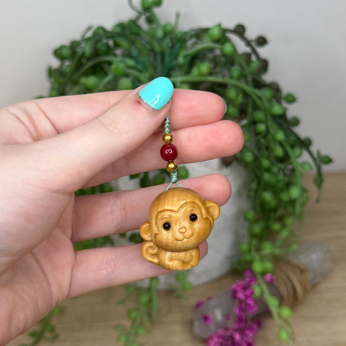 Wooden Monkey Keychain (580A)