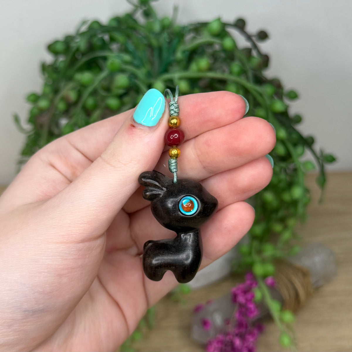 Wooden Deer Keychain (591A) (590A)