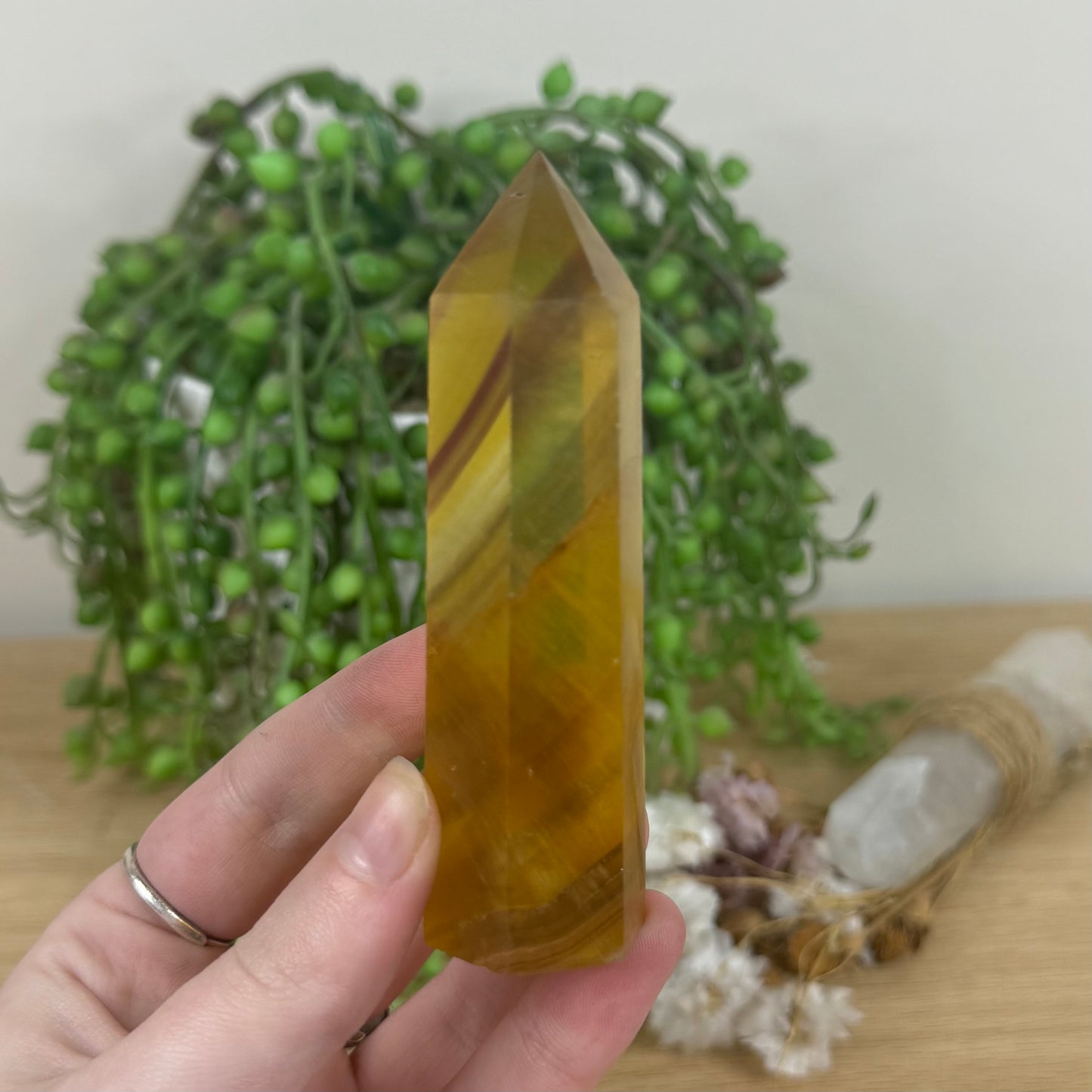 Yellow Fluorite Point (M510)