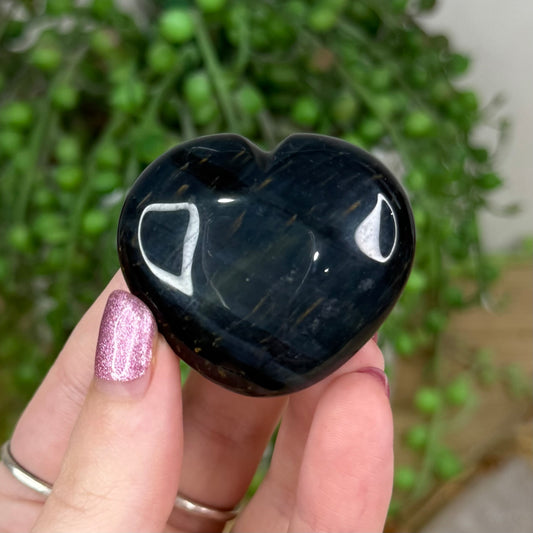 Blue Tiger Eye Heart (W90)