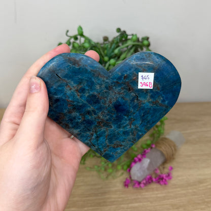 Blue Apatite Heart On Stand (396B)