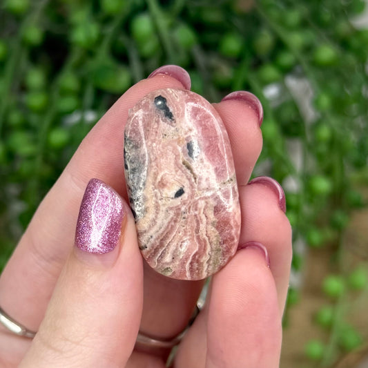 Rhodochrosite Palm Stone (W104)