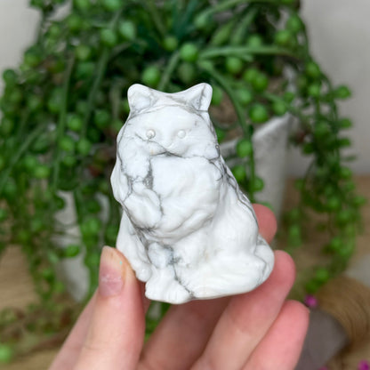 Howlite Cat (358B)