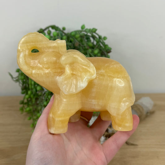 Yellow Calcite Elephant (M438)