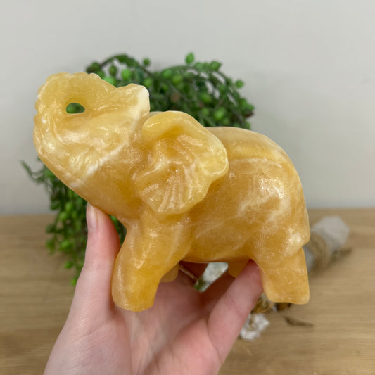 Yellow Calcite Elephant (M437)