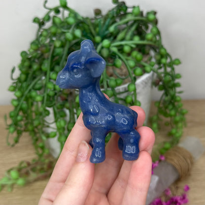 Blue Aventurine Giraffe (356B)