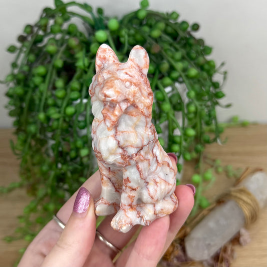 Red Vein Jasper German Shepherd (W273)