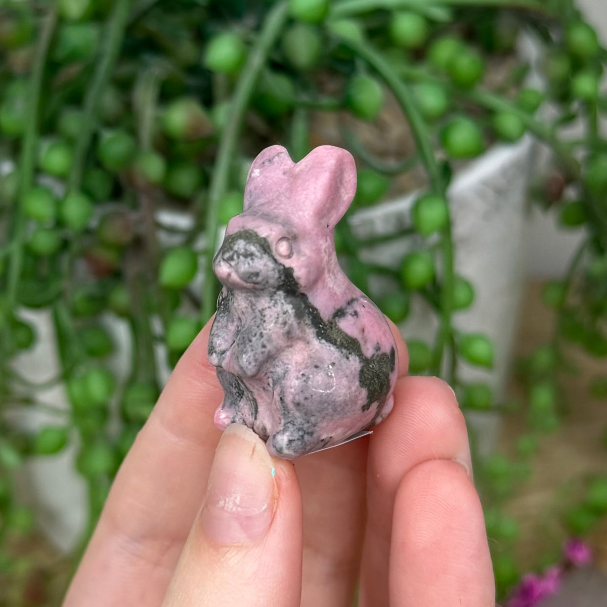 Peruvian Rhodonite Bunny (390B)