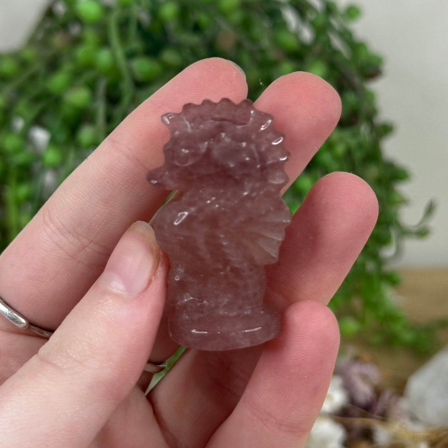 Strawberry Quartz Seahorse (M445)