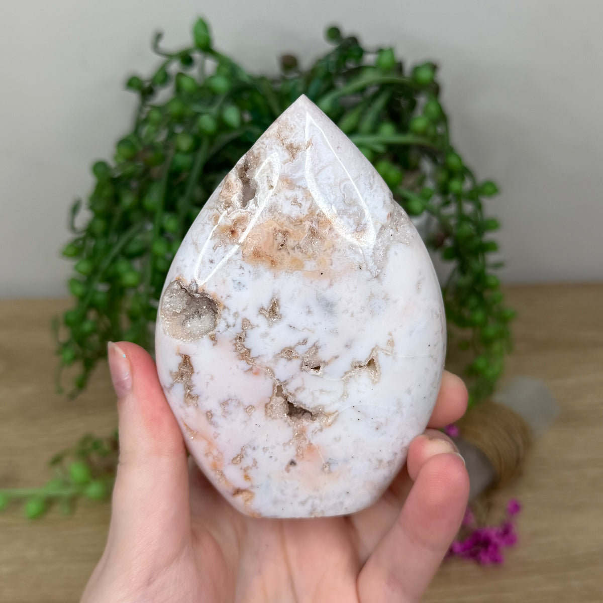 Pink Plume Agate Arch Free Form (193B)