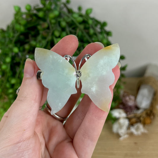 Caribbean Calcite Butterfly Hair Clip
