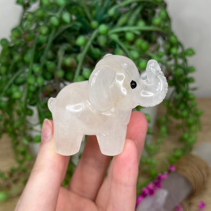 Clear Quartz Elephant (158B)