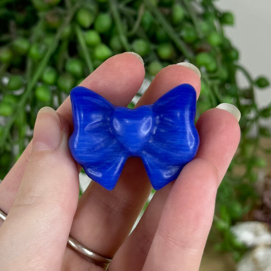 Dark Blue Cats Eye Bow