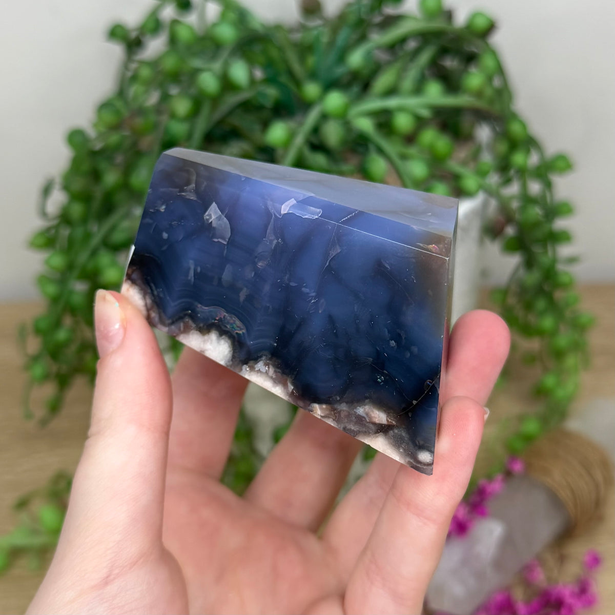 Blue Flower Agate Free Form (344B)