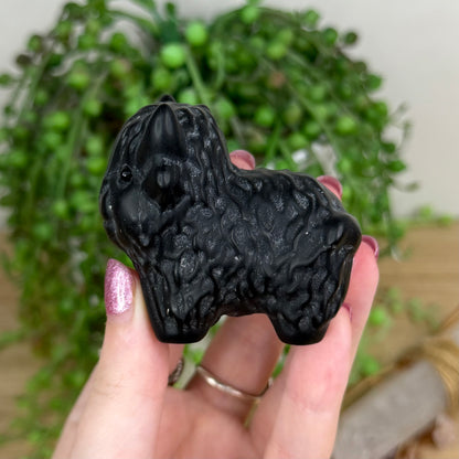 Black Obsidian Highland Cow (W285)
