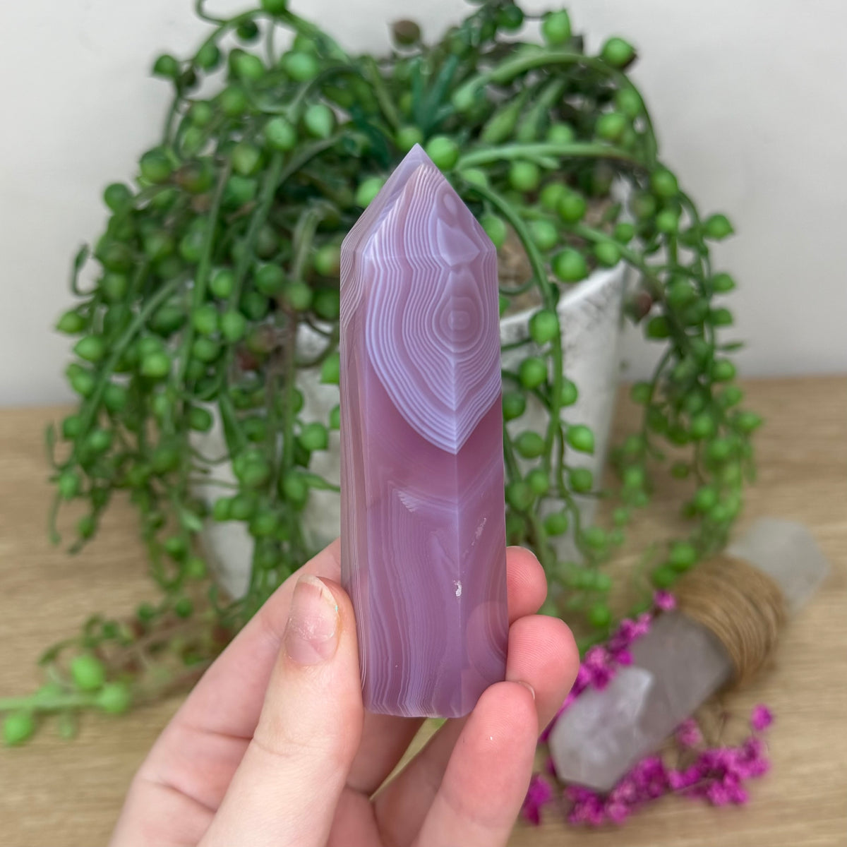 Pink Jelly Agate Point (299B)