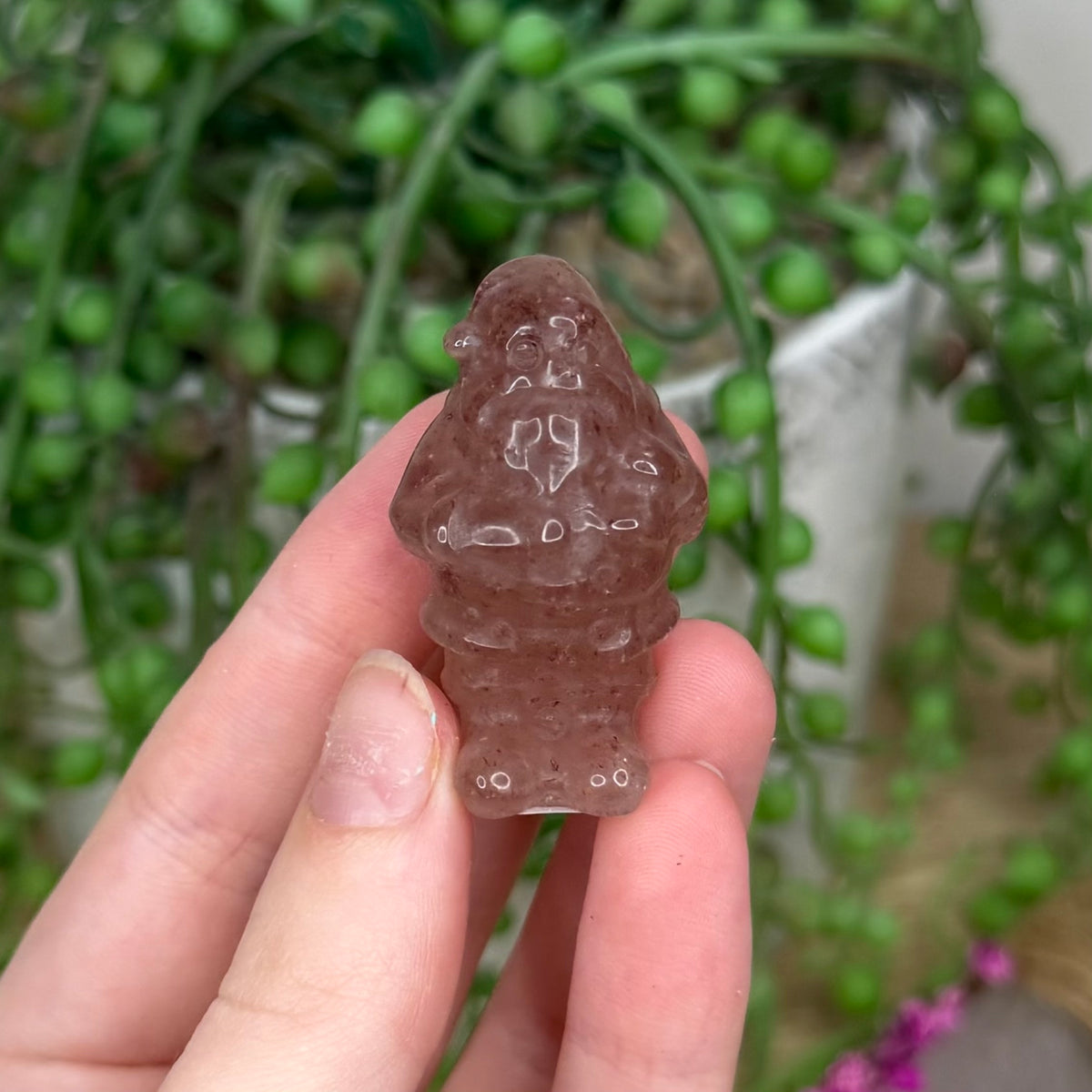 Strawberry Quartz Santa (122B)