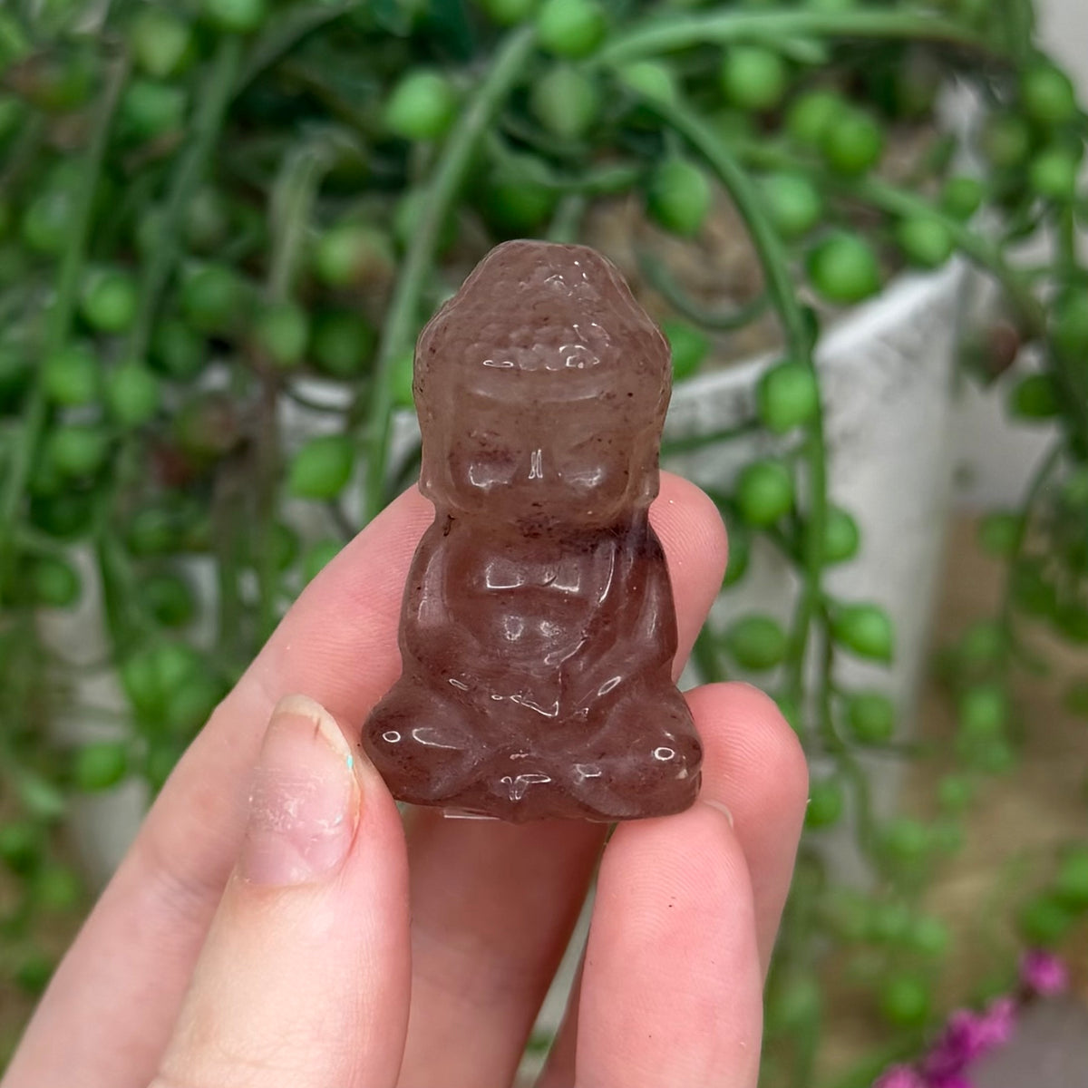 Strawberry Quartz Buddha (123B)