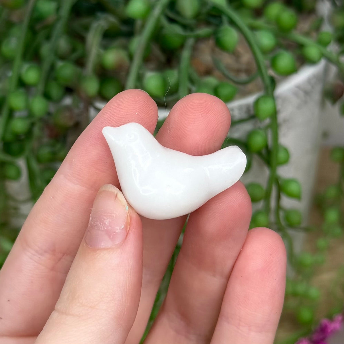 White Jade Small Bird