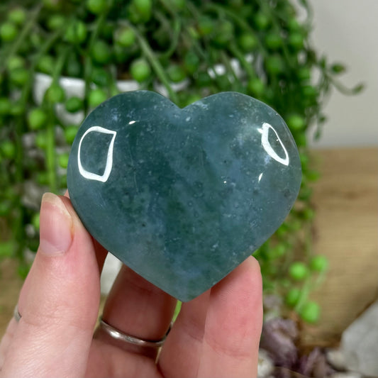 Moss Agate Heart (M835)