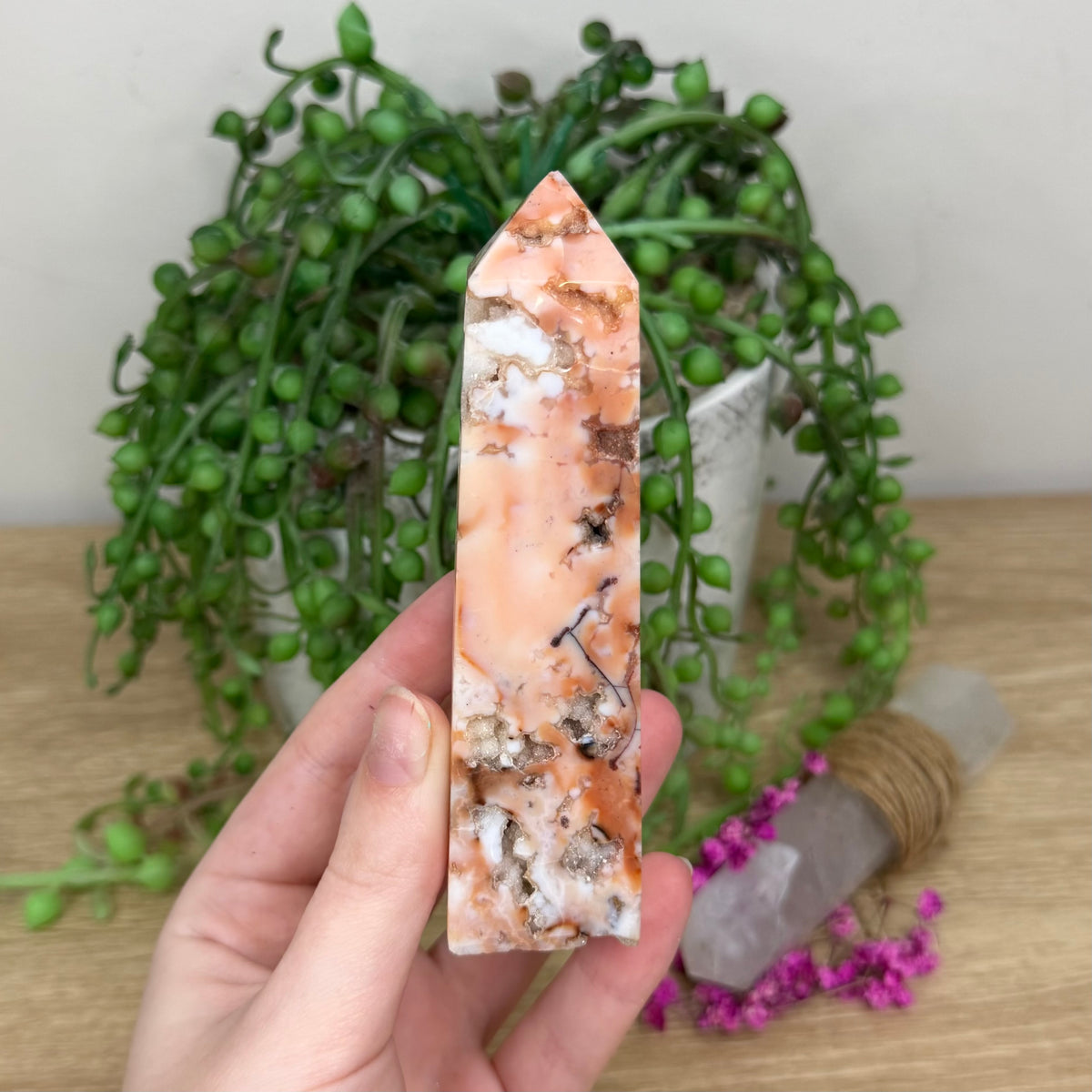 Pink Plume Agate Point (216B)