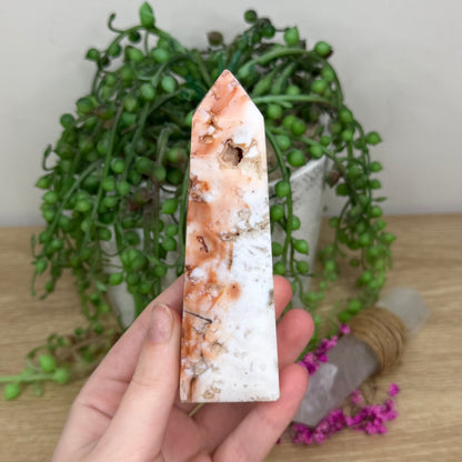 Pink Plume Agate Point (216B)