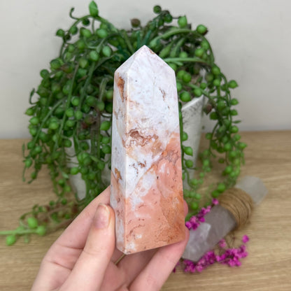 Pink Plume Agate Point (214B)