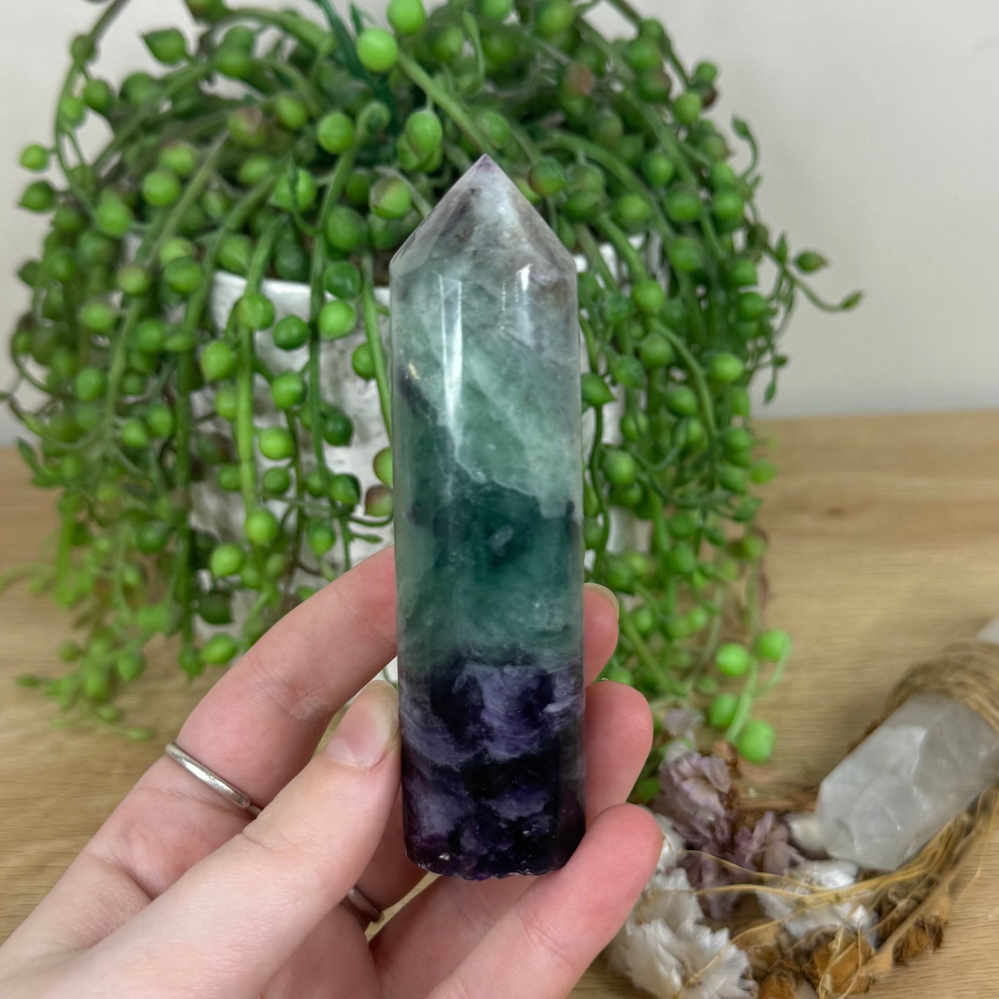 Rainbow Fluorite Cylinder Point (M868)