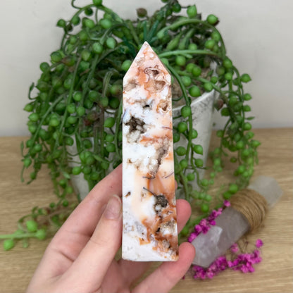 Pink Plume Agate Point (218B)