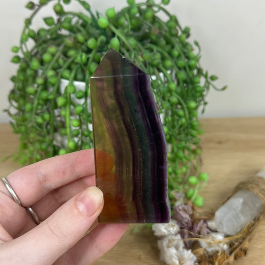 Rainbow Fluorite Point (M975)