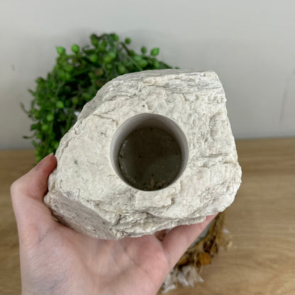 White Moonstone Tea Light Holder (R58)