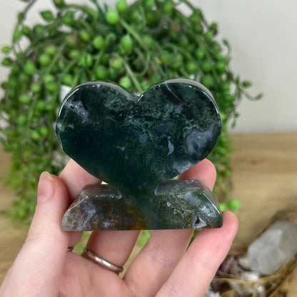 Moss Agate Heart (M895)