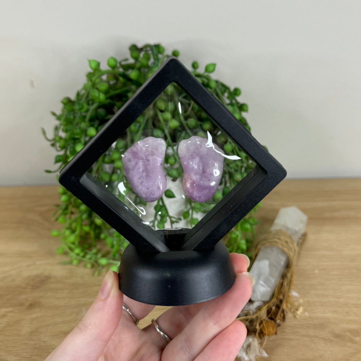 Lepidolite Baby Feet In Case (R75)