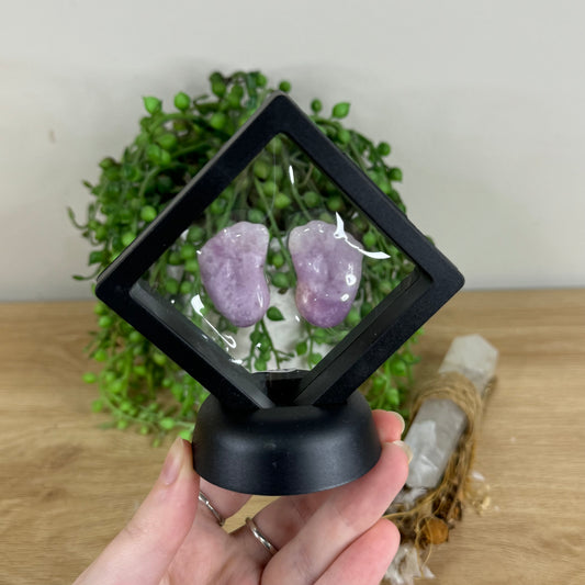 Lepidolite Baby Feet In Case (R75)