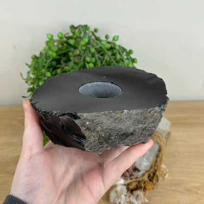 Black Obsidian Tea Light Holder (R57)