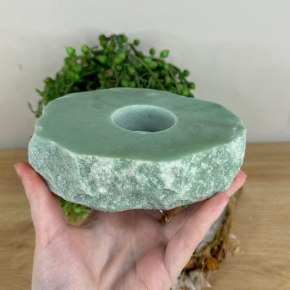 Green Aventurine Tea Light Holder (R56)