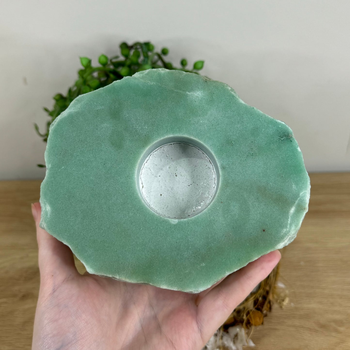 Green Aventurine Tea Light Holder (R56)