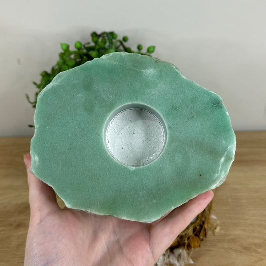 Green Aventurine Tea Light Holder (R56)