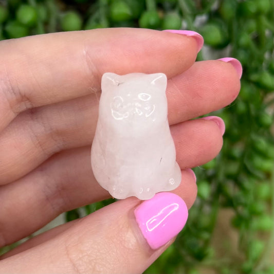 Rose Quartz Small Sitting Cat