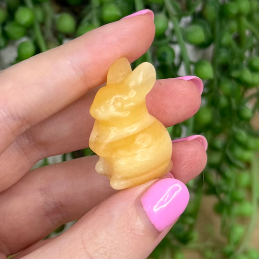 Yellow Calcite Small Bunny