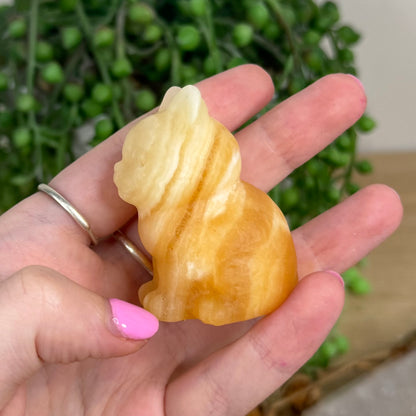 Yellow Calcite Cat (X195)